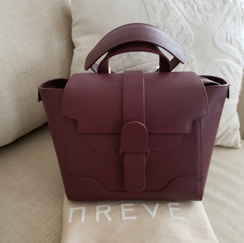 Senreve mini maestra mimosa bag Bordeaux gold hardware brand new with tag